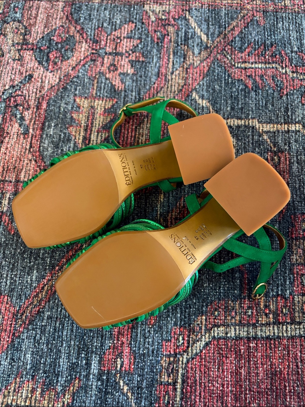Sezane Joanna Sandals - Green - US 6,5 - Picture 6 of 7